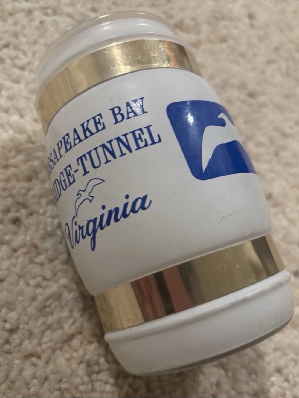 Vintage Siesta Ware Souvenir Mug with Wood Handle Virginia Souvenir Excellent